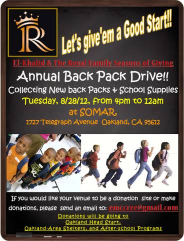 backpack donation flyer